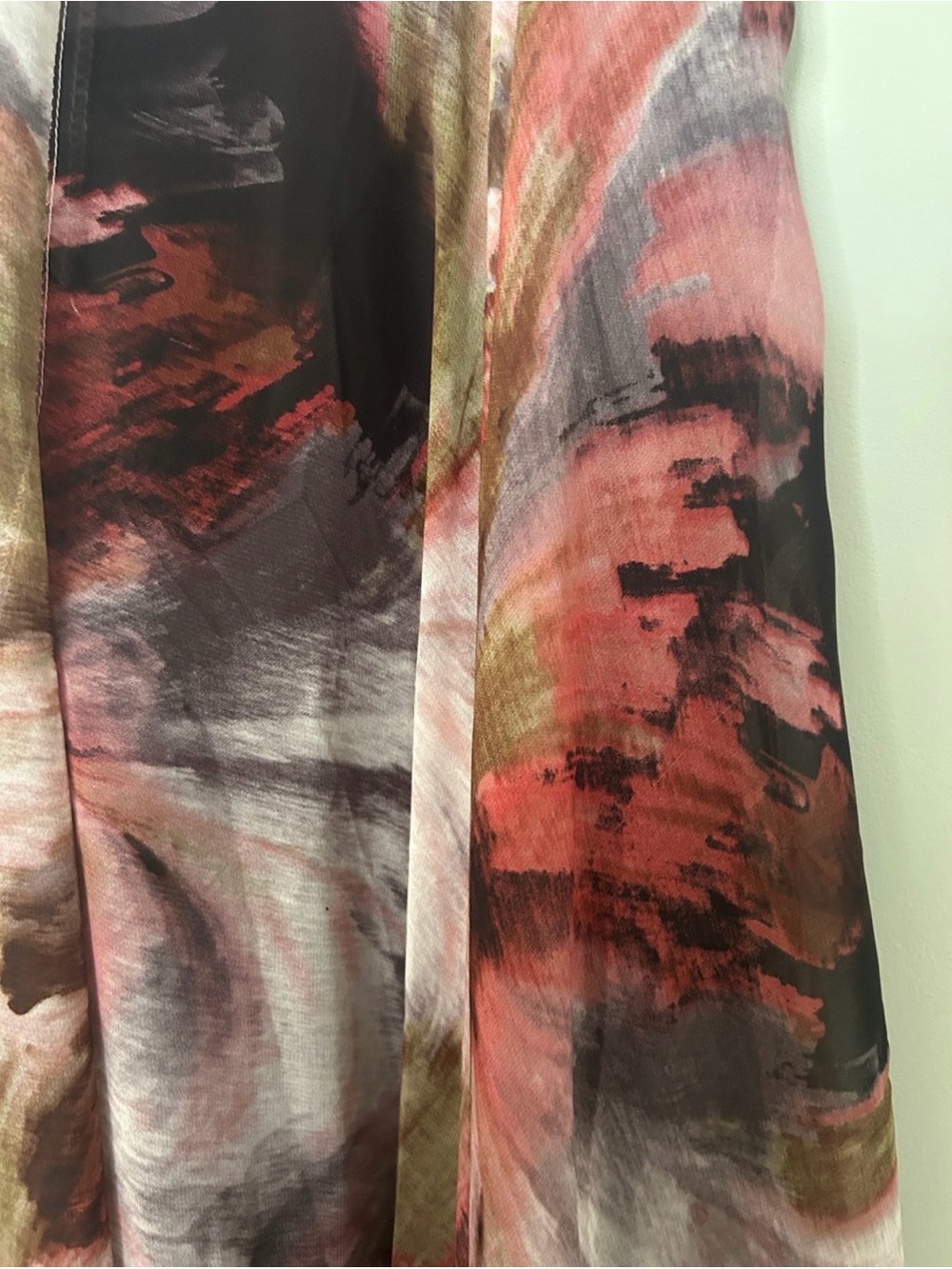 The Pyramid Collection Abstract Split-Leg Chiffon Pant Skirt - Picture 2 of 5